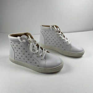 I.N.C Hailey 100121433 Sneaker Big Girl 5M White Rhinestones High Top Shoes 8070